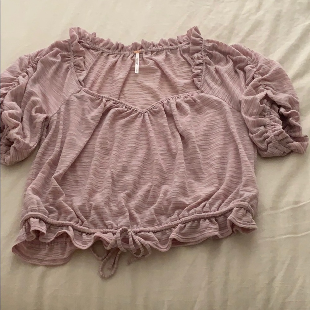 Free people blush pink blouse